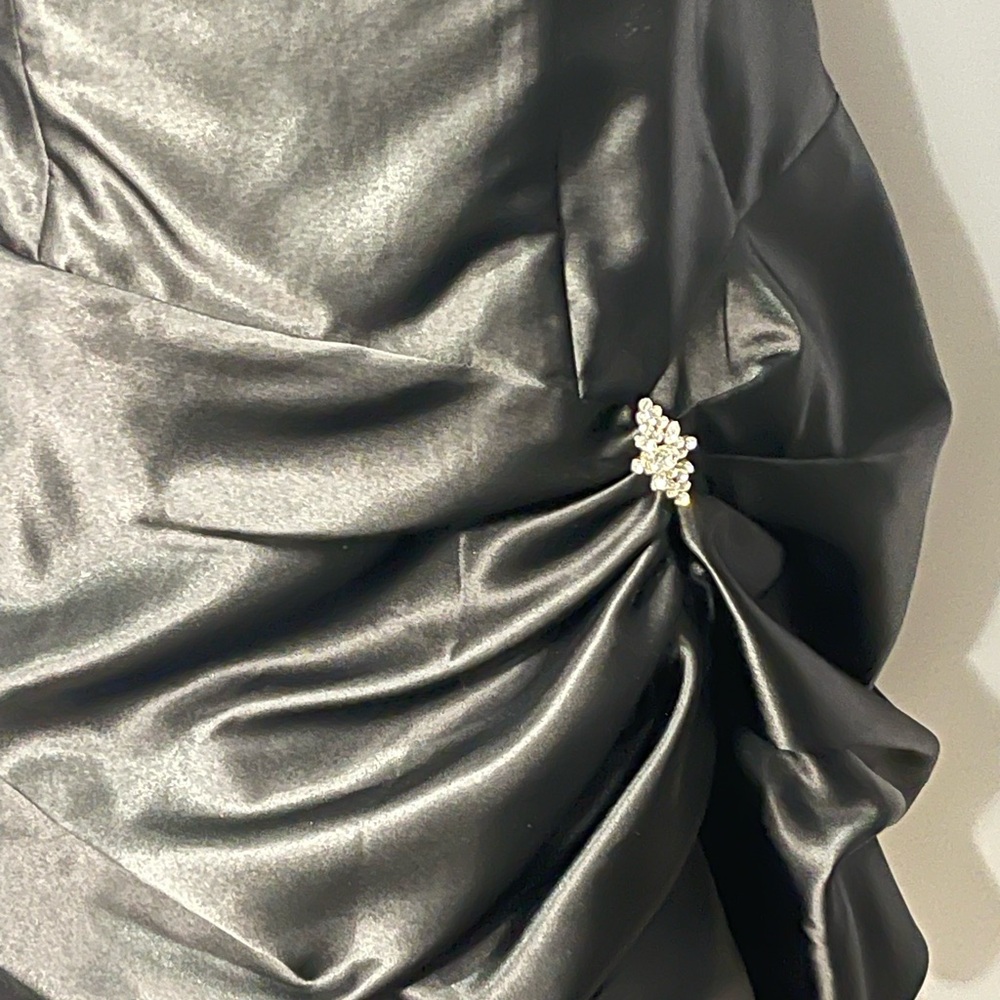Jessica McClintock for Gunne Sax Strapless Satin Cocktail Dress – Size 13/14 - Picture 6 of 16